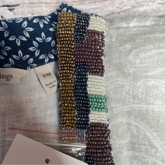 Soft Surroundings Open Front Beaded Kimono Jacket Size S/M - Picture 3 of 11